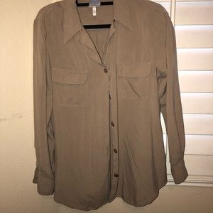 Khaki button up